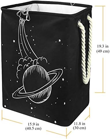 Inhomer Rocket Planet Draw rufe mari împiedică haine pliabile impermeabile coș pentru îmbrăcăminte organizator de jucării,