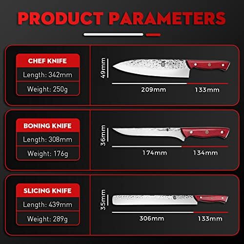 Cuțit bucătar VG10 Japonez, bucătărie profesională de 12 inci cuțit bucătar de gătit cuțit ascuțit cuțit forjat din oțel inoxidabil