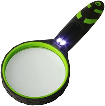 STOBOK mână a avut loc Lupă cu lumina Handheld Lupă cu lumina lupă aprins Hobby instrument Lupe mână lupă LED cu lumina 2 LED