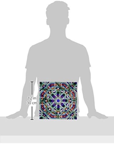 3drose ct_73581_4 Maroc, mozaic Moschee Hassan Ii, detaliu țiglă islamică-Af29 Kwi0019 - Kymri Wilt-țiglă ceramică, 12 Inch