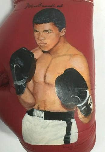 Muhammad Ali a semnat Wayne Prokopiak mănuși de box pictate manual autograf COA 1/1-mănuși de box autografate