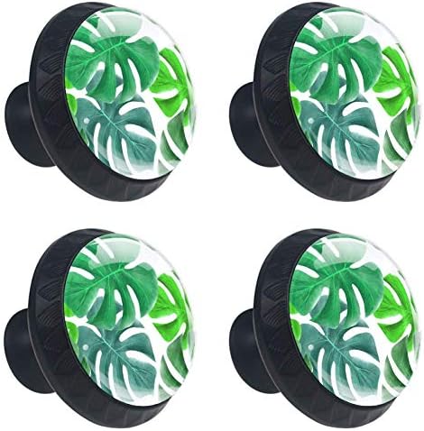 Idealiy tropicale verdeață palmier sertar trage Mânere Cabinet Dressing masă Dresser buton trage mâner cu șuruburi 4buc