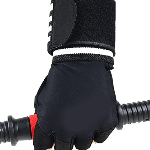 RiToEasysports mănuși de Fitness, mănuși de antrenament îngroșat Flocking material negru pentru haltere Gym Training Cycling