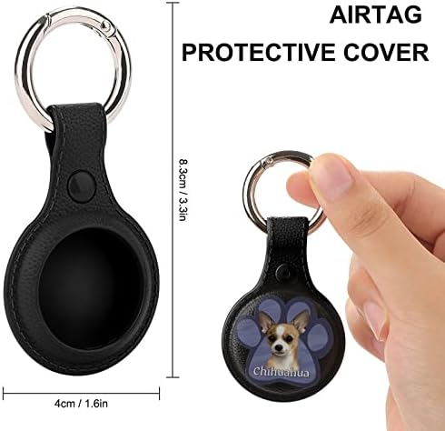 Chihuahua Dog Paw caz de protecție compatibil pentru AirTag Anti-Lost Locator titularul cu Breloc pentru portofel Bagaje guler