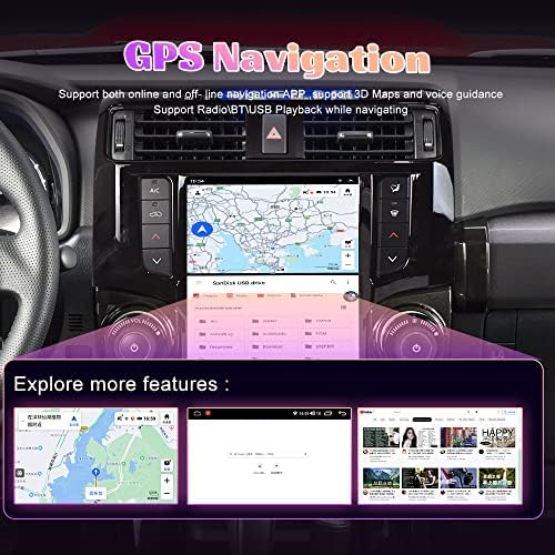 Player Multimedia auto pentru Toyota 4Runner 2009-2019 Radio auto navigare GPS unitate cap receptor Stereo auto