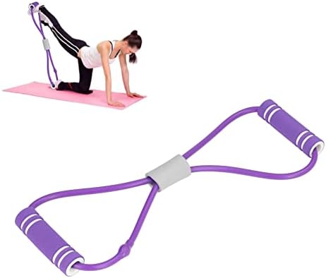 Ndnczdhc Figura 8 bandă de exerciții, benzi de rezistență pentru bărbați pentru femei, bandă de exercițiu cu 8 formă de brațe,