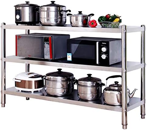 MM Metal rafturi, unitate de rafturi de bucătărie stabile, până la 80 kg pe raft, raft pentru stația de lucru pentru bucătărie