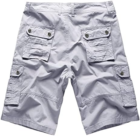Pantaloni scurți de marfă din bumbac Bellnorth pentru bărbați, ușor casual, cu mai multe buzunare