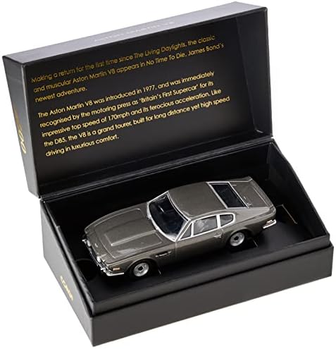 Corgi James Bond No Time to Die Aston Martin V8 1:36 Diecast Display Model CC04805, Negru