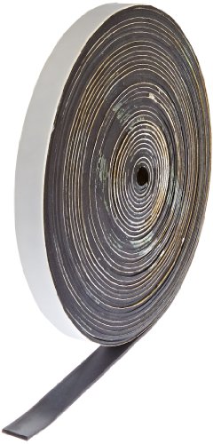 Foaie de stiren-butadienă, susținută de adeziv, negru, 0,125 grosime, 0,5 lățime, lungime de 50 de picioare