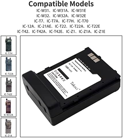 Gikysuiz baterie de înlocuire Icom BP-173 BP - 180 pentru Icom IC-W31 IC-W32 IC-T7 IC-T42 seria radio bidirecțional, baterie