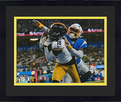 Încadrat Diontae Johnson Pittsburgh Steelers Autografat de 8 X 10 Fotografie de prindere - Fotografii NFL autografate