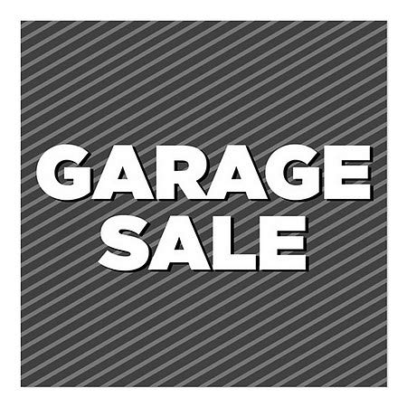 Cgsignlab | „Vânzare de garaj -stripes gri” Cling | 12 x12