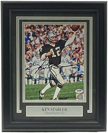 Ken Stabler semnat încadrat 8x10 Oakland Raiders Photo PSA Z42709 - Fotografii NFL autografate