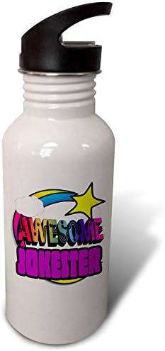 3Drose Shooting Star Rainbow Awesome Jokester - Sticlă de apă, 21oz, sport, alb