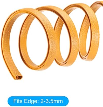 Uxcell Edge Trim Orange U Shape Edge Protector Cauciuc cu agrafe de oțel se potrivește 5/64 -9/64 Edge 14.76ft/4.5 metri lungime