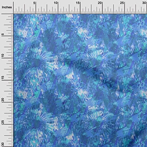 oneOone bumbac Cambric Mediu Albastru Tesatura rezumate rochie Material tesatura de imprimare tesatura de curte 56 inch Wide-6831