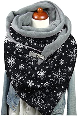 Fashion Winter Christmas Imprimare buton moale Eșarfe calde eșarfe calde eșarfe hijab pentru femei