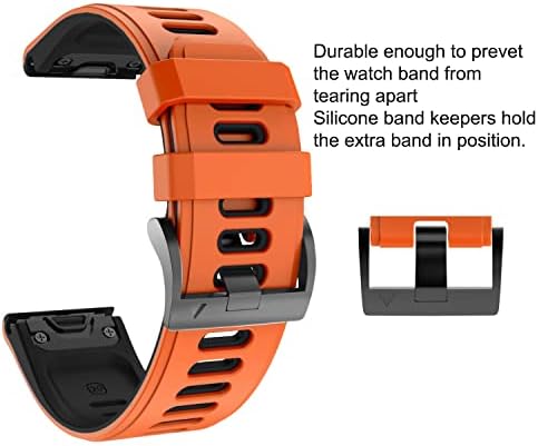 TTUCFA Sport Silicon Smart Watch Brățară pentru Garmin Fenix ​​6x 7 7x 3HR 935 945 Abordare S60 S62 Quick Easyfit Watchband