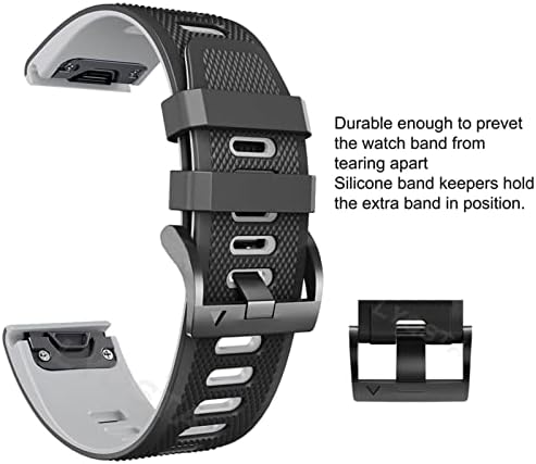 Nunomo 22m 26mm curele de ceas inteligent pentru Coros Vertix 2 Smartwatch moale din silicon pentru Garmin Fenix ​​6 5x 6x