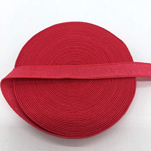 IrisGardenn 5Yards / lot 3/8 10mm roșu solid satin lucios elastice Band bandă de susținere sutien curea rochie de cusut Tapiterie-roșu