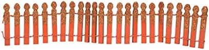 Departamentul 56 Accesorii din sat Halloween Figurină de gard de sclipici în miniatură, 2,2 inci, portocaliu