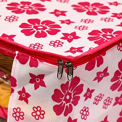 ANKIT International îmbrăcăminte acoperă prezintă Non țesute florale imprimare Saree coperta depozitare saci pentru haine pachet
