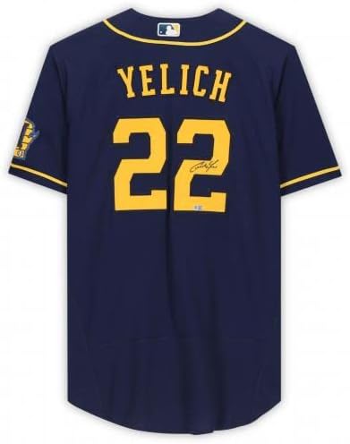 Christian Yelich Milwaukee Brewers Autographed Blue Alternativ Nike Authentic Jersey - tricouri autografate MLB