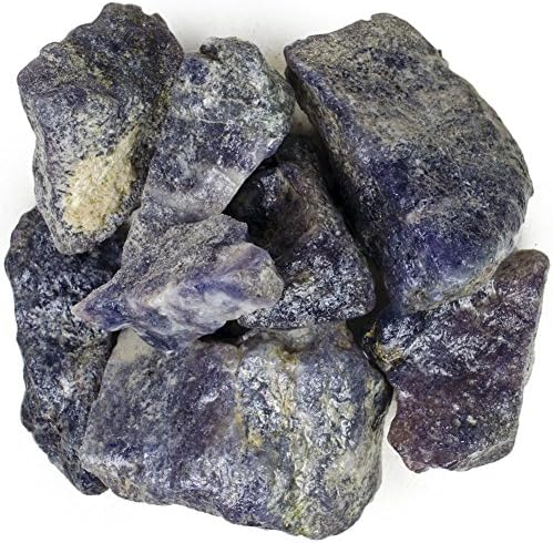 Pietrete de pietre hipnotice: 1 lb în vrac cu iolină aspră din India - cristale naturale crude pentru cabină, tumbling, lapidar,