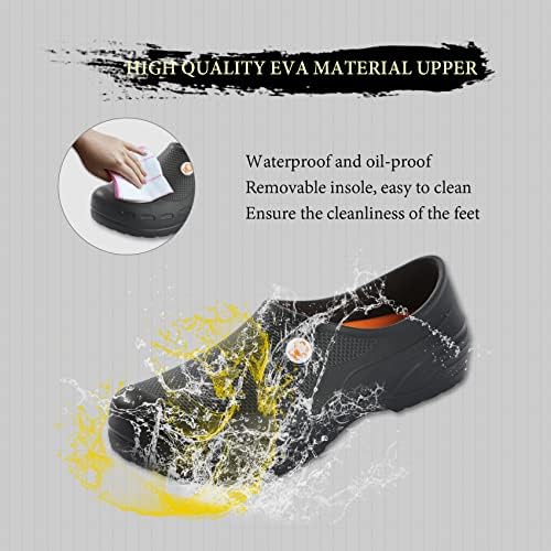 Pantofi phurnit Chef pentru bărbați Pantofi de bucătărie antiderapanți saboți Pantofi de lucru impermeabili rezistenți la ulei