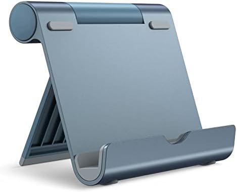 Suport pentru tabletă JETech pentru birou, suport portabil reglabil pentru Desktop, Doc pliabil pentru tabletă de la 4 Inch la 12,9 Inch, compatibil cu iPad Mini / Air / Pro