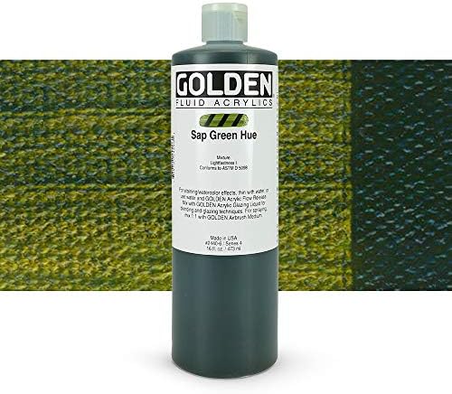 Acrilice istorice fluide de aur - Sap Green Hue - Bottle 16 oz