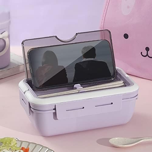 Simplu și rafinat Reutilizabil Lunch Boxlunch Box pentru copii, cutii portabile Bento 3 compartimente cutii de depozitare a