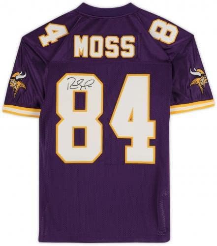 Încadrat Randy Moss Minnesota Vikings Autographed Mitchell & Ness Purple Authentic Jersey - tricouri autografate NFL