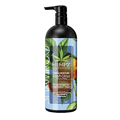 Șampon pentru păr Hempz Biotin - Triple Moisture Fresh Citrus-Peach & amp; Grapefruit-pentru creșterea și întărirea părului
