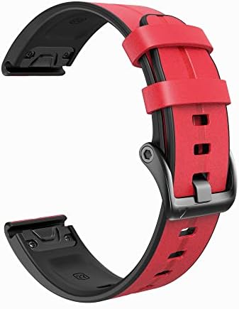 Curea de bandă de ceas din piele TWRQA Sport pentru Garmin Fenix ​​7x 7 6x 6 Pro 5x 5 Plus 3HR ușor Fit Rapid Rapid Wristband