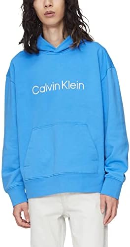 Calvin Klein pentru bărbați relaxat logo -ul fit francez Terry Hoodie