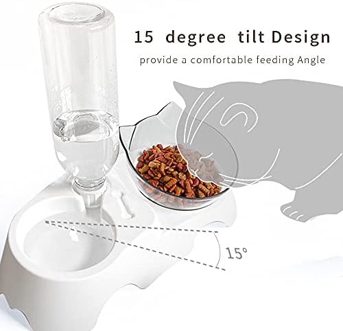 Jaszset cat Dog food Bowls 15 euro set reglabil înclinat pentru apă și mâncare cu sticlă automată de apă pentru câini de talie