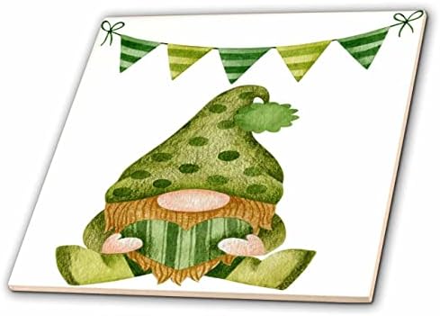 3drose imagine de Acuarelă St Patricks zi Verde Pălărie de top plin de Monede-cani