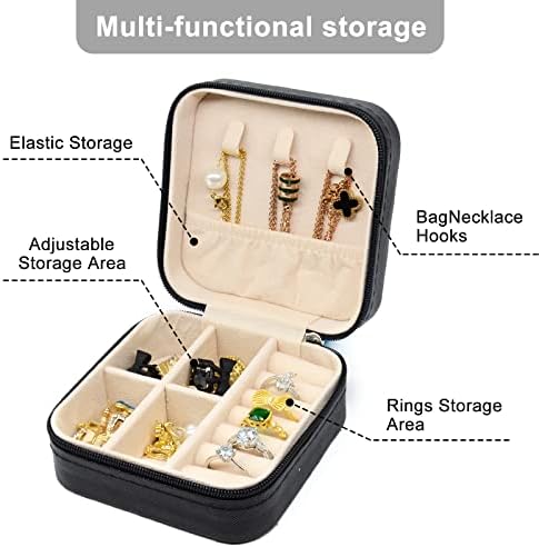 Keine Marke cutii de bijuterii mici, carcasă de bijuterii portabile pentru călătorie pentru inel, pandantiv, cercei, colier,