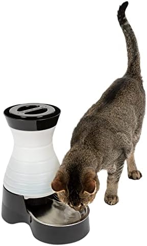 Stație de apă PetSafe sănătoasă pentru animale de companie-capacitate mică, de 64 oz - Gravity Cat & amp; Dog Waterer - vasul