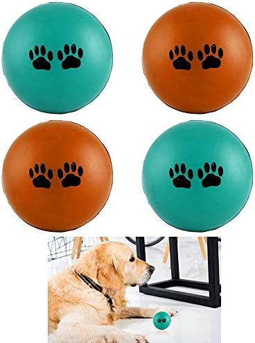 4 mingi de animale de companie aducie câine de cauciuc pentru pisici de cățeluș cățeluș rotund jocul colorat 2,5