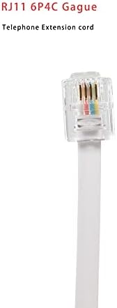 Cablu de cablu de extensie telefonică de 20 de metri cu 20 de metri cu plug RJ-11 6P4C standard