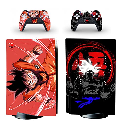 Anime Drago și baloane VIP Son Goku, Vegeta, Super Saiyan PS4 sau PS5 autocolant pentru PlayStation 4 sau 5 consolă și 2 controlere