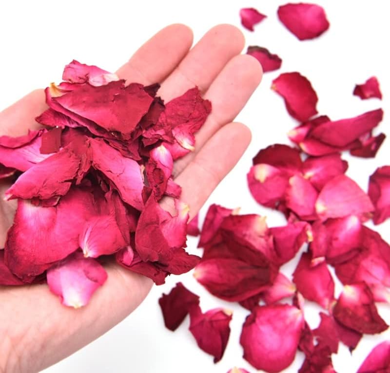 ZJHYXYH 100g uscate petale de trandafir roșu petale de trandafir decoratiuni pentru petrecerea de nunta