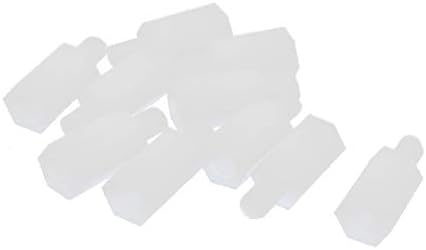 X-DREE 10 OFF M4 12 + 6mm Hex Spacers Plastic Nylon Pilon masculin-feminin (10 de M4 12 + 6 mm Separadores Hex Pilar de Nylon