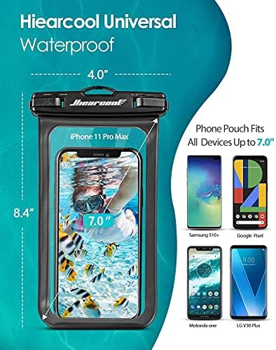Hiearcool Universal impermeabil caz, impermeabil telefon Husă compatibil pentru iPhone 13 12 11 Pro Max XS Max xr x 8 7 Samsung