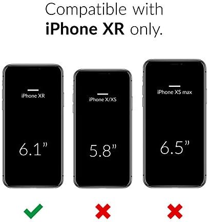husă portofel din piele iPhone XR, husă detașabilă din piele vegană pentru Apple iPhone XR-Negru