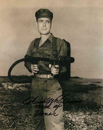 Hershel Woody Williams Semnat Autograph 8x10 Foto - Medalia MOH a onoarei eroului WW2 - Fotografii MLB autografate
