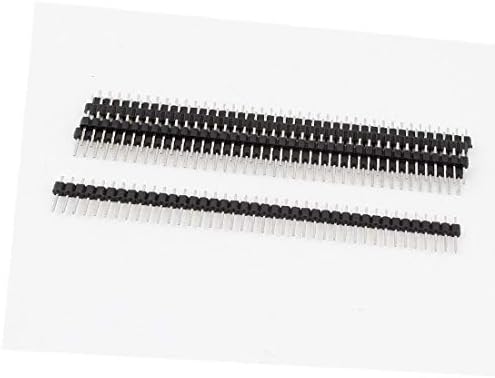 X-DREE 5 buc singur rând 40pin 2.54 mm Pitch drept masculin PBC Pin antet Strip (5 piezas de una sola 40 pini 2.54 mm Pitch